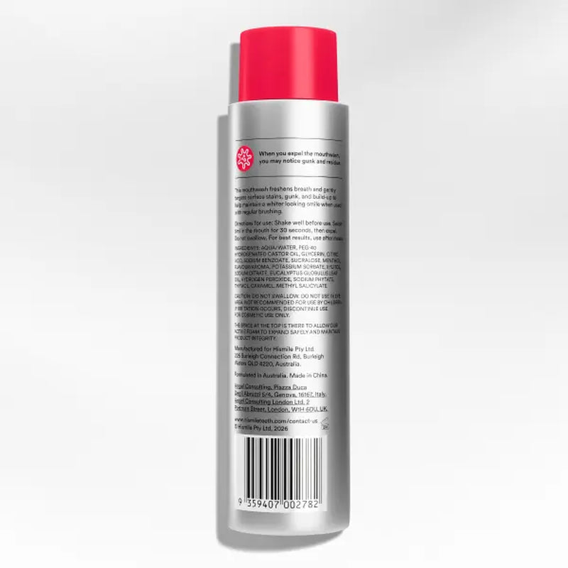 Hismile Id Stain Whitening Mouthwash for White Teeth, Freshens Breath with Essential Oils 237Ml